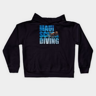 Maui Scuba Diving - Sea Turtle Vacation Design Kids Hoodie